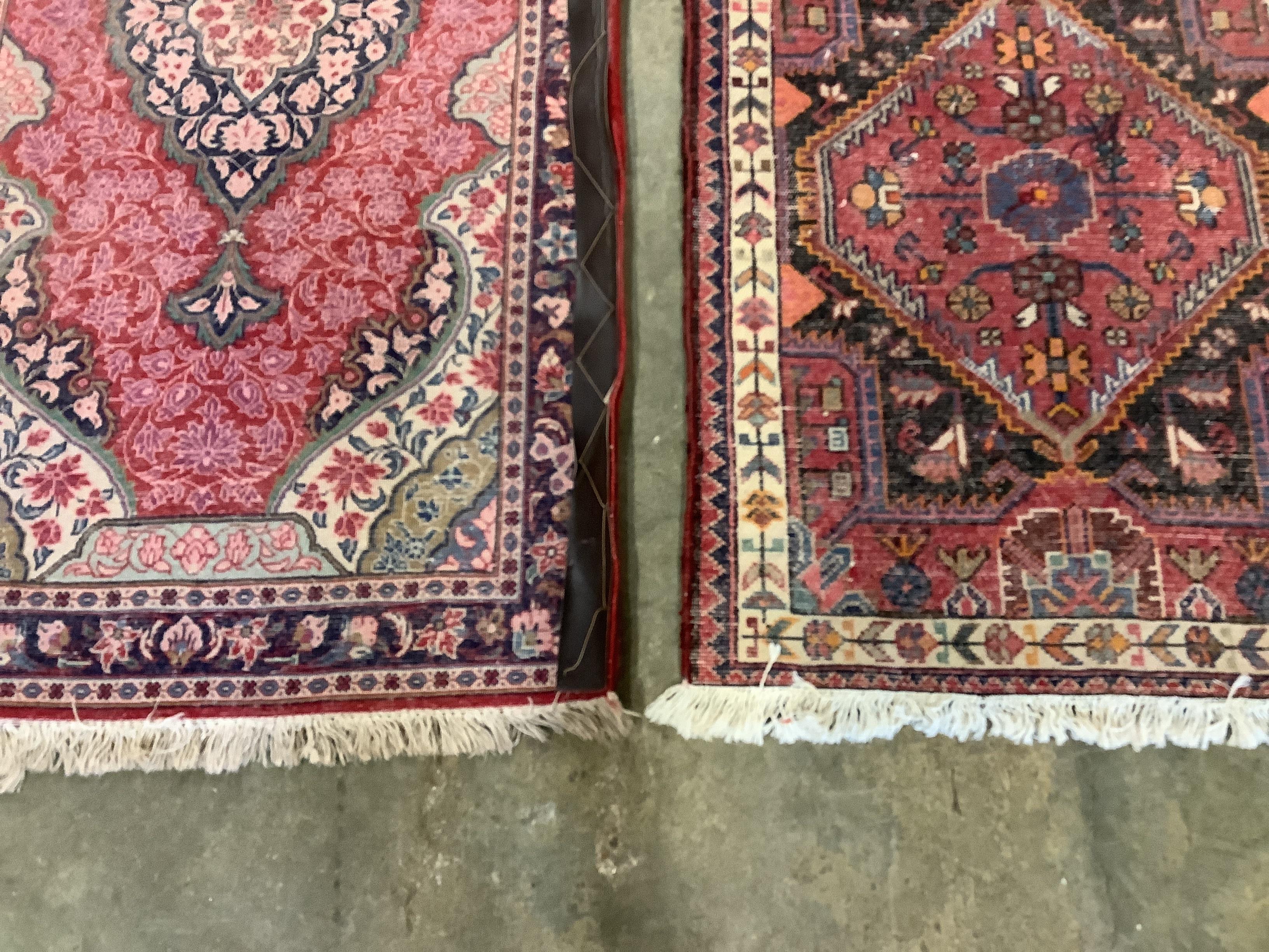 Two North West Persian rugs, larger 130 x 70cm